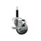 Service Caster 3'' SS Gray Poly Swivel 3/4'' Expanding Stem Caster with Brake SCC-SSEX20S314-PPUB-TLB-34 - alternate 1